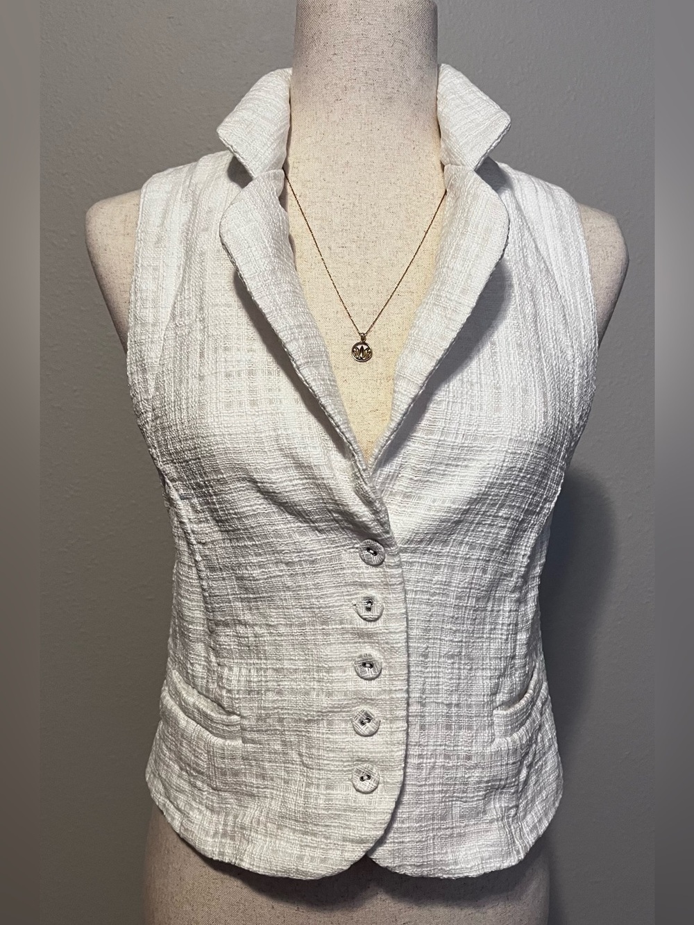 Electric Love Light for Anthropologie - Cotton Textured Vest - Size 4  NWOT 🌸